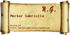 Merker Gabriella névjegykártya